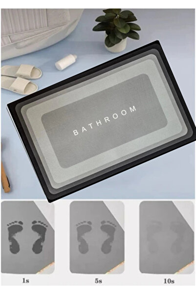 MİNGODAN Süper Emici Hızlı Kuruyan Diyatomit Banyo Paspası – Kaymaz Taban Su ...