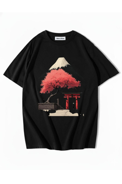New Shine Japanese Visual Design Printed Oversized T-Shirt