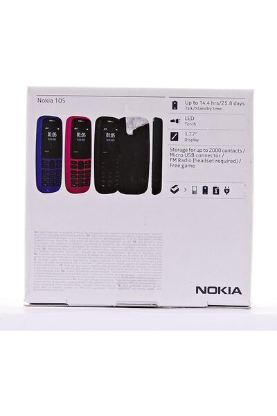 Nokia Nokia 105 (4th Edition) - 1.77-inch screen, single SIM, black
