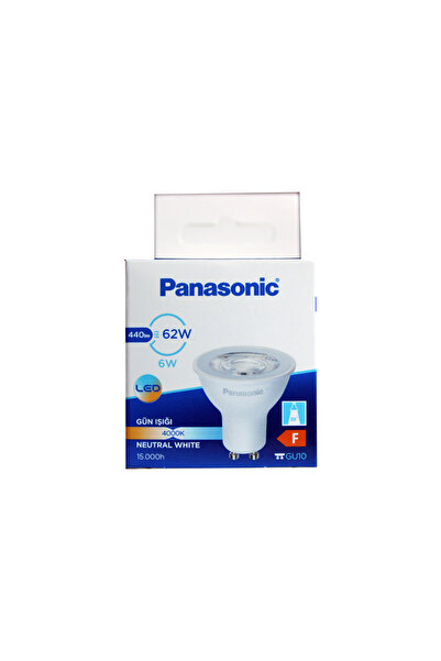 PANASONIC GU10 Duylu 6W Günışığı LED Ampul – Yüksek Işıklı 4000K