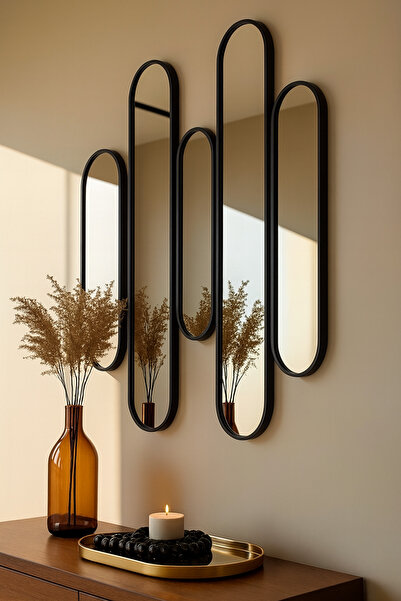 Narkissos Dizayn 100x80 cm Oval Konsol Aynası /Lüks Ayna / Parçalı Ayna/ Set Ayna