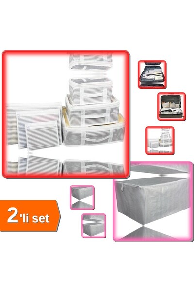 HerEveOyuncak Bavul İçi Düzenleyici Valiz Organizer 6 Parça + Sandık Tipi Yor...