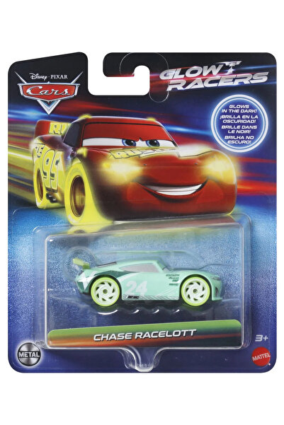 mattel CARS GLOW RACERS CHASE RACELOTT METAL CAR 1 TO 55 SCALE