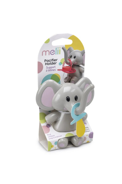 Melii Elephant Pacifier Holder - Pink Ears