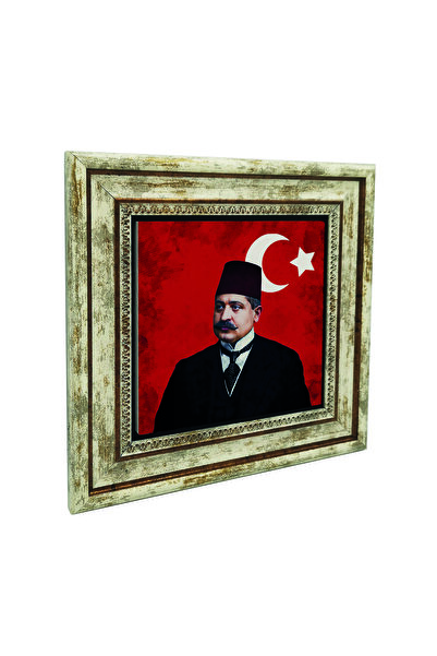 Sadrazam Talat Paşa cu imprimeu Pictură cu piatră naturală 25cm x 25cm |   1G...