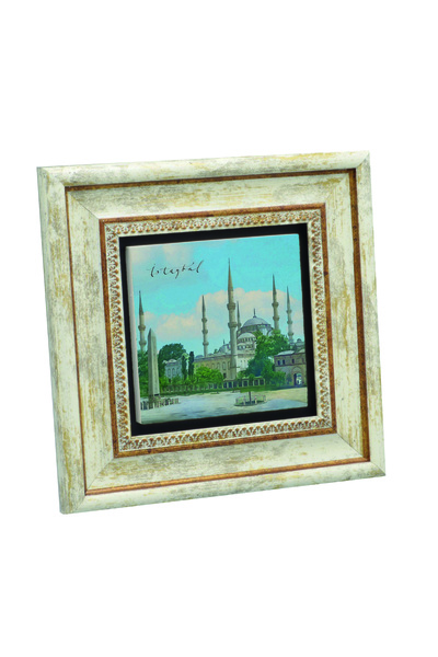 Sadrazam Mescitul Sultan Ahmet cu imprimeu Tabla din piatra naturala 20cm x 20cm |   1G-SAC4