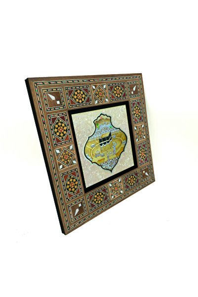 Sadrazam Tablou din lemn MDF Levant cu imaginea a lui Kaaba-i Şerif cu imprimeu 20cm x 20cm |   1G-Kabe2