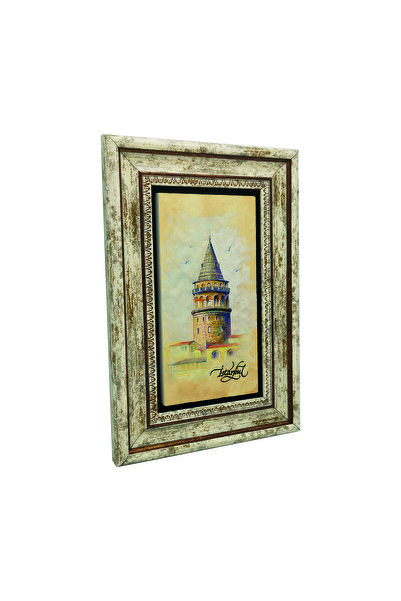 Sadrazam Turnul Galata cu imprimeu Pictură cu piatră naturală 20cm x 30cm |   DRT-2