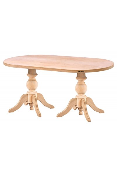 Masifart Albani 160 Lık Baba Oval Masa Cilasız Ham