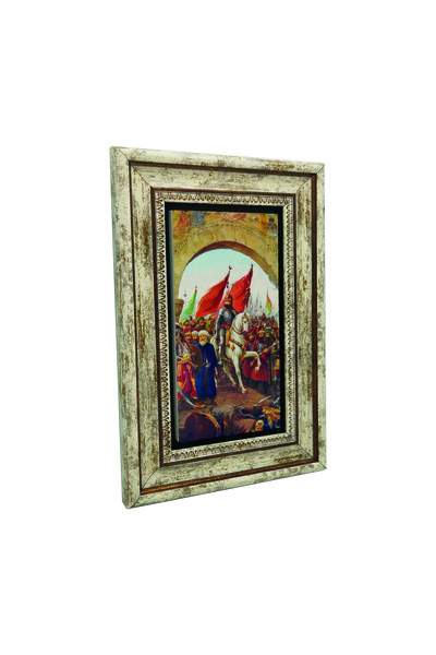 Sadrazam Fatih Sultan Mehmet cu imprimeu Pictură cu piatră naturală 20cm x 30cm |   DRT-22