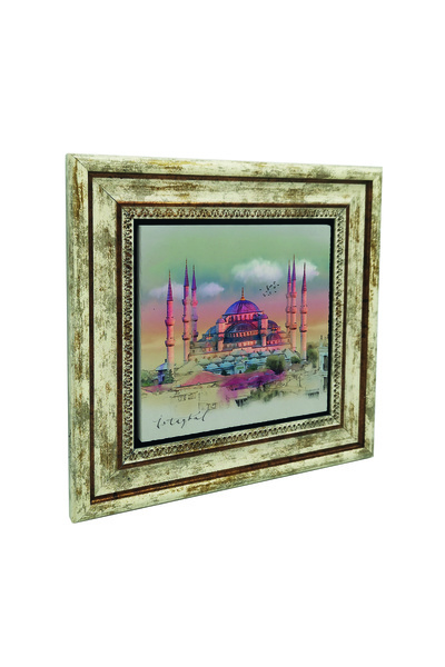 Sadrazam Mosiulul Sultanahmet cu imprimeu Tabla din piatra naturala 25cm x 25...