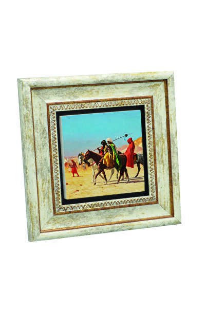 Sadrazam Pictură cu pietre naturale Oficială cu imprimeu Cai în deșert 20cm x...