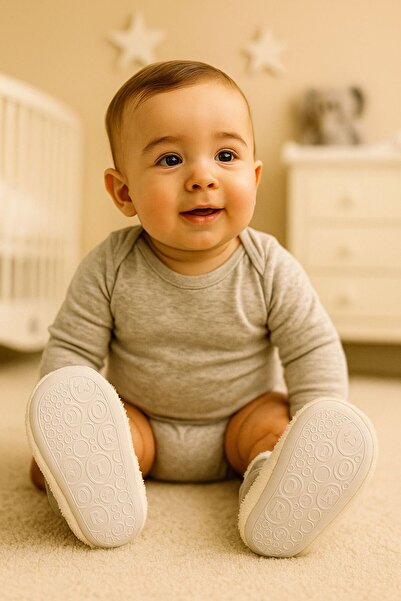 Pico Baby Baby & Kids Anti-Slip Eva Sole Home Boots / Slippers / Winter Boots / Gray Dog Pattern