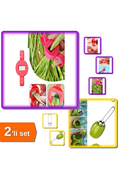 HerEveOyuncak Ayarlanabilir Yeşil Fasulye Dilimleyici + Biberoy Dolma Biber K...