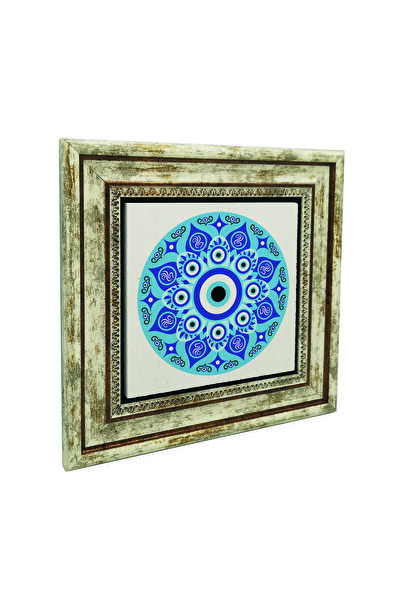 Sadrazam Model de mărgele Evil Eye cu imprimeu Tabla de piatră naturală 25cm x 25cm |   1G-NB2