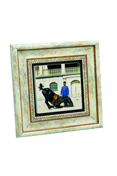 Sadrazam Ismal Paşa și calul lui Yağız din Crete (1890) B cu imprimeu Tablou cu piatră naturală 20cm x 20cm |   1G-PaşaAt