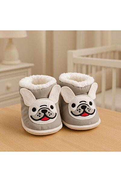 Pico Baby Baby & Kids Anti-Slip Eva Sole Home Boots / Slippers / Winter Boots / Gray Dog Pattern