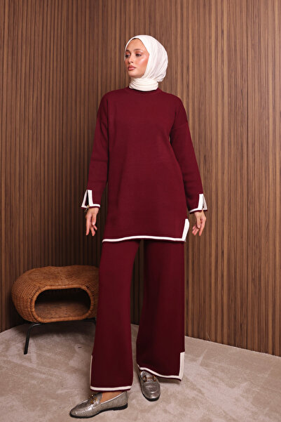 Mogi Butik Set de tricotaje pentru femei supradimensionat Sık Örgü cu fantă T...