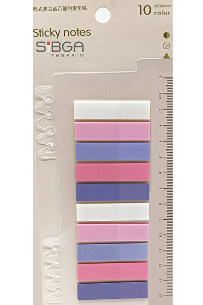 sibga tasarım Transparent Colored Postit Post-it Post It.Bookmark Bookmark Postit Sticker Note Paper 200 Sheets