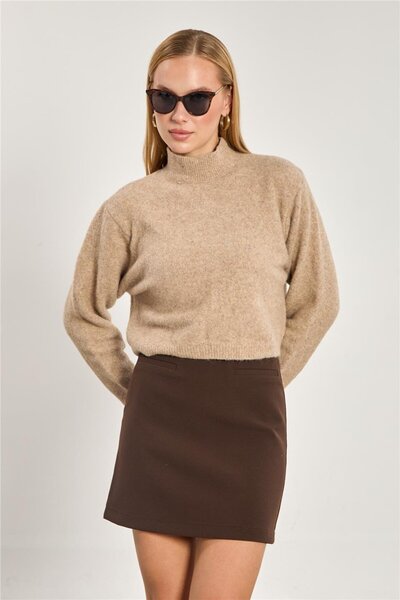 BARRELS AND OIL Women's Crop Knit Sweater - Mink