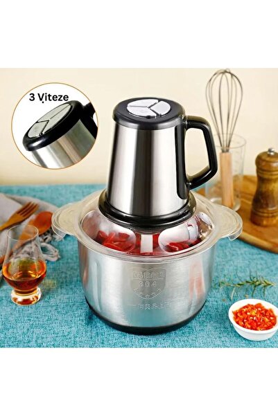 OEM Professional Electric Chopper 1000W — 5L Stainless Bowl, 5 Steel Blades, 3 Speeds