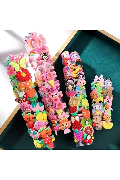 BATU GİYİM Set de catarame din cauciuc cu figuri mixte pentru fetiță și fetiță 3D, 15 bucăți