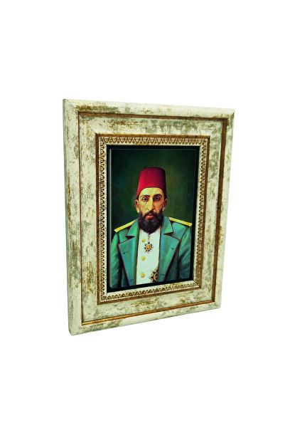 Sadrazam Sultan 2. Abdülhamit Han Baskılı Doğal Taş Tablo 20cm x 25cm | 5G-AH2a