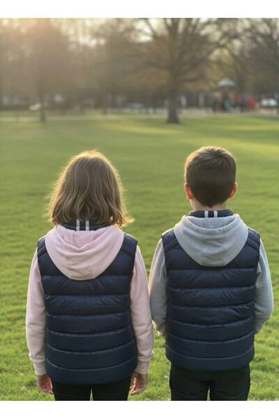 YusGos Unisex Baby Girl/Boy Waterproof Inflatable Padded Vest with Zippered Pockets (2-15 Years Old)