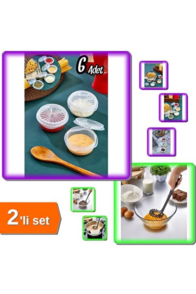 HerEveOyuncak 6 Adet Yelpaze Kapak Şeffaf Sosluk + Pratik Spiral Çırpıcı - Un...