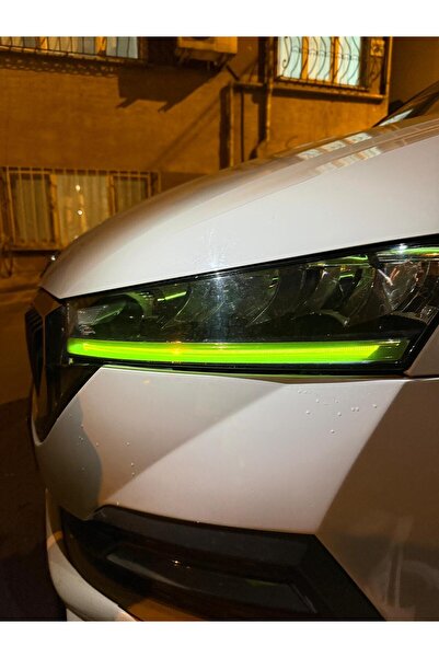 Skoda Octavia 2021 Far Sticker Set Sarı