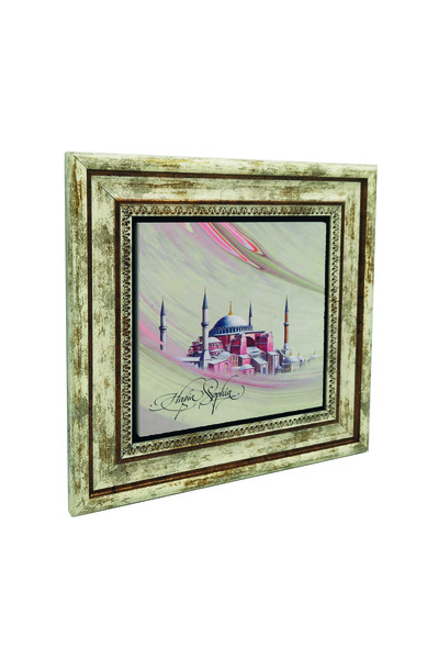 Sadrazam Mozaicul Moscheei Hagia Sofia cu imprimeu din piatră naturală 25cm x 25cm |   KRT-2