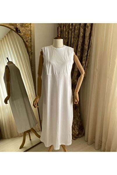 Mersha Collection Mersha Sıfır Kol Astar Emzirme Elbisesi - Lohusa İçlik - Em...