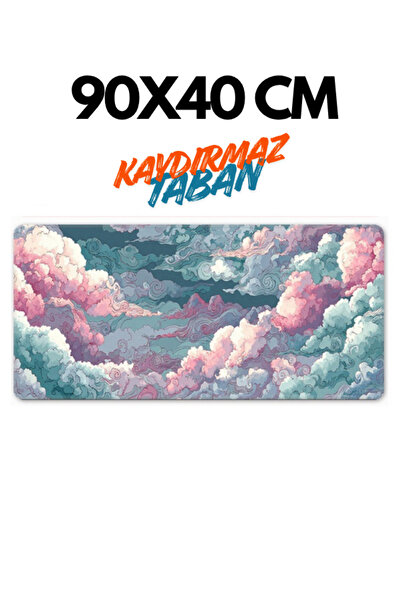 ATAsoft ELEKTRONİK Since 2021 90X40 Cm Gaming Oyuncu Mouse Pad Kaydırmaz Taban Büyük Klavye Fare Altlığı Oyuncu Mousepad