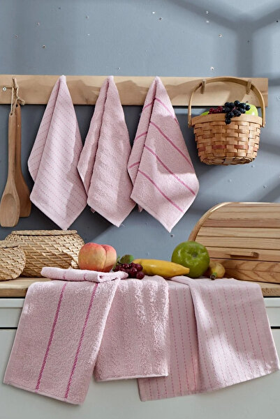 HRN Textile Sophia Cotton 6-Piece 30X50 cm Hand and Face Towel Set - Kitchen ...