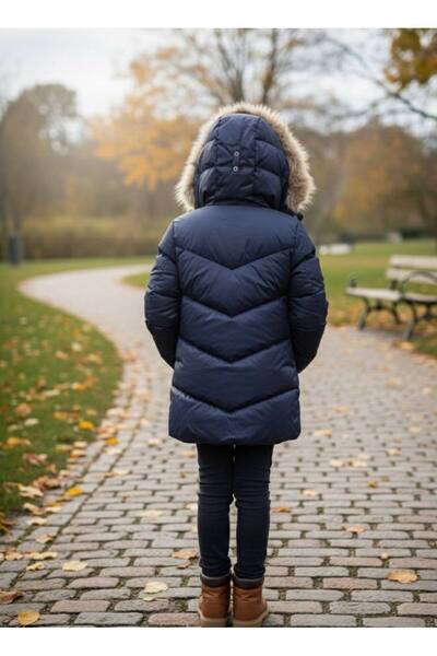 YusGos Girl's Waterproof Inflatable Jacket with Hidden Hooded Zipper Pockets (Ages 2-15)