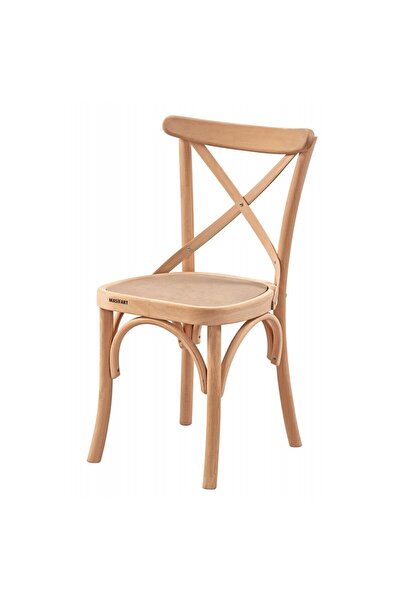 Masifart Ovis Tonet Çapraz Döşemeli Sandalye Cilasız Ham