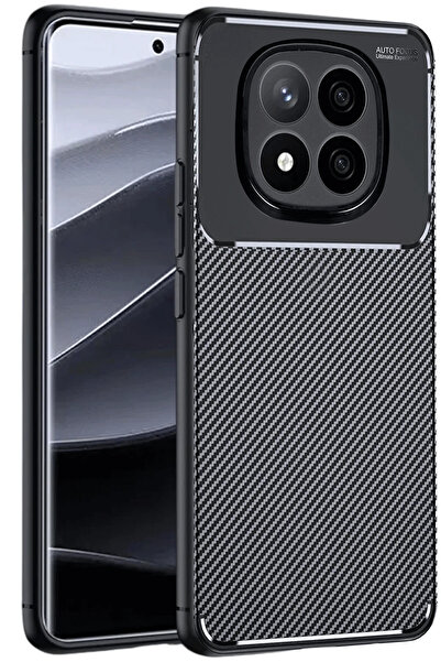 cepmoda غطاء سيليكون لهاتف شاومي 'نوت 14 برو (5G)' - بمظهر الكربون مع تركيز ت...