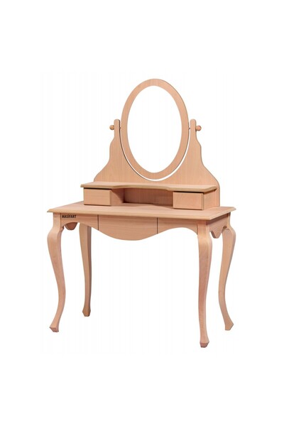 Masifart Saturn Küçük Makyaj Masası Cilasız Ham