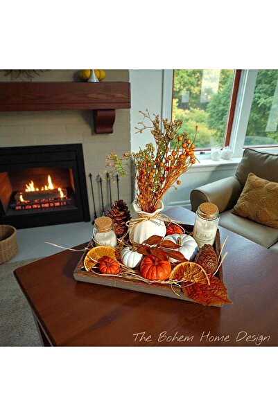 THE BOHEMM Sonbahar Balkabağı Vazo Mum Setleri