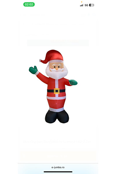 OEM Inflatable Santa Claus with LED Light 2.2 m