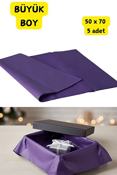 Emtory Home Büyük Boy Mor 5 Adet Pelur Kağıdı - Paketleme Kağıdı - Hışır Kağı...