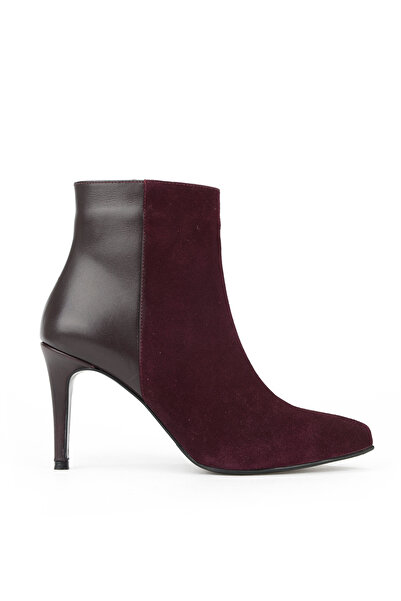 Ziya , Women's Genuine Leather Boots 1531030Z25104 Claret Red