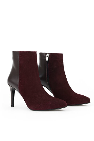 Ziya , Women's Genuine Leather Boots 1531030Z25104 Claret Red