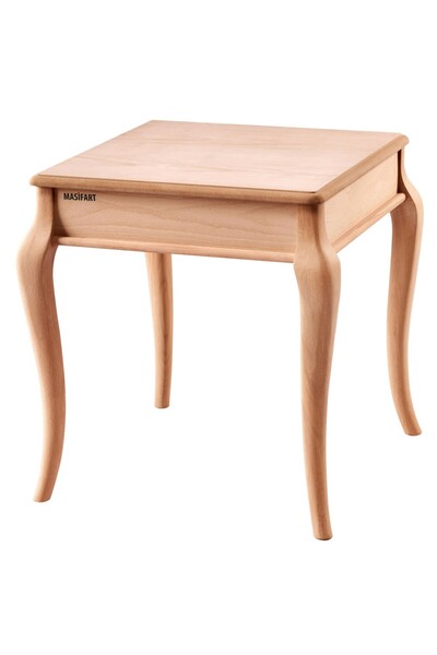 Masifart Apollon İpek Yan Sehpa Cilasız Ham