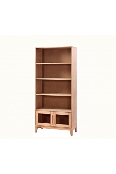 Masifart Gerti Konik Kapaklı Kitaplık Cilasız Ham