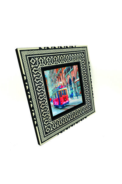 Sadrazam Tramvai Nostalgic cu imprimeu Tabla din lemn MDF Anatolian 20cm x 20cm |   KRT-46