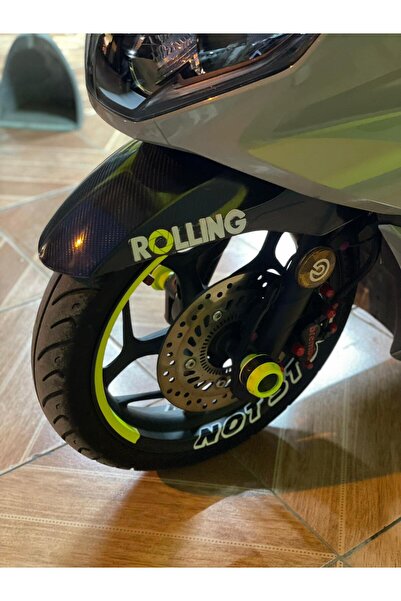 unifol HONDA PCX 14-13 İNÇ DİO JANT ŞERİDİ STİCKER ( LİMON SARI RENK)