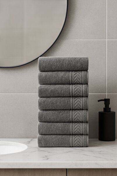 MOON SECRET Premium 100% Cotton 100X150 Gray Bath Towel