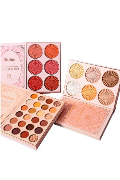 ROSE BERRYY مجموعة مكياج احترافية لظلال العيون وأحمر الخدود وهايلايتر