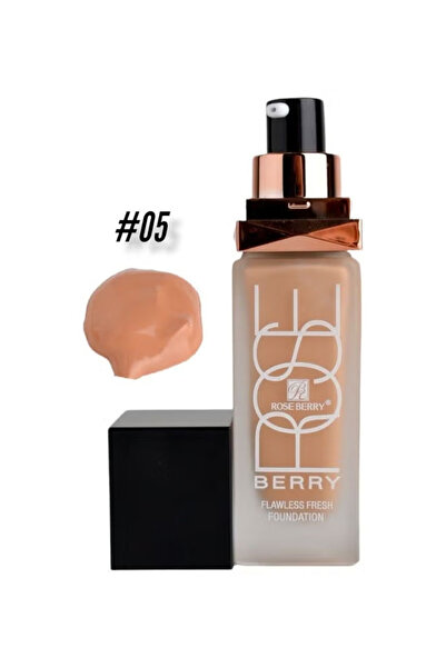 ROSE BERRYY Refreshing, ideal foundation 05 for face and body, breathable 24-hour honey